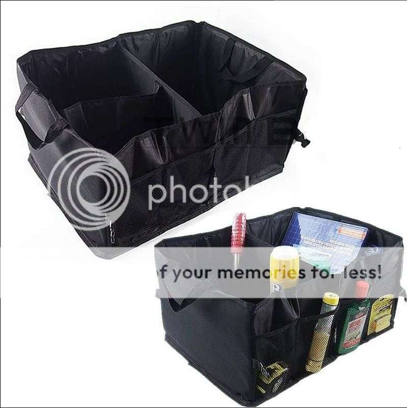 *LOCAL STOCK* Car Trunk Multifunction Organizer Foldable Collapsible Bag Storage Folding Black