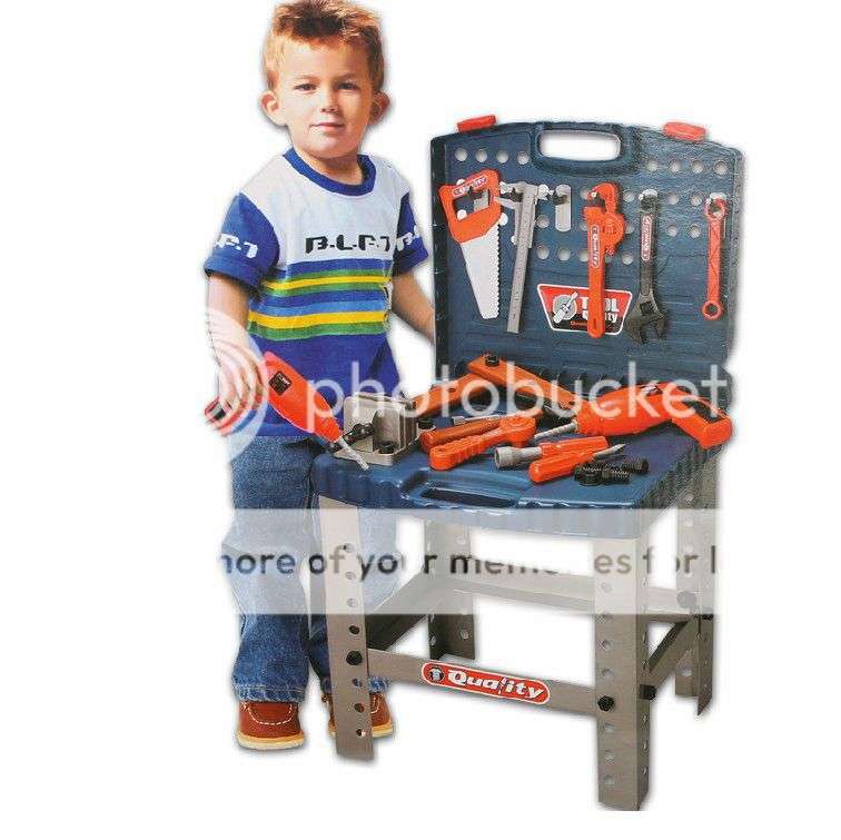 -LOCAL STOCK- DIY Electric Plastic Toy Mechanic Tool Box Set For Children Playing Tools