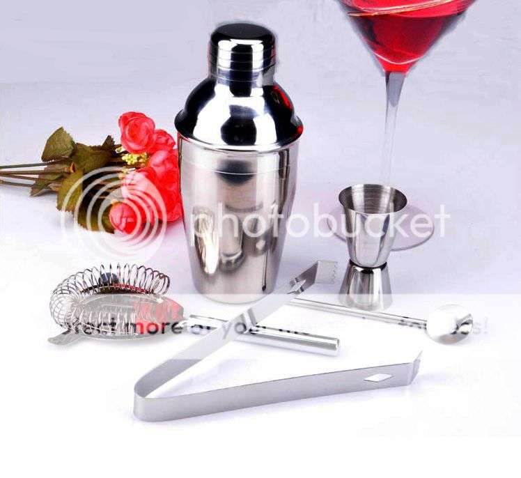 -LOCAL STOCK- Stainless Steel Cocktail Martni Drink Shaker Mixer Party Bar Kit Set