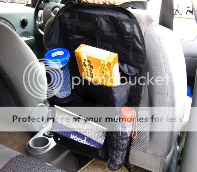 -LOCAL STOCK- BACK SEAT CAR VAN SEAT CHILDRENS ORGANISER TIDY MULTI-POCKET STORAGE ~ BLACK