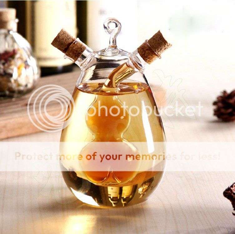 -LOCAL STOCK- 350ml Glass Double Outlet Sauce Bottle Vinegar Cruet Olive Oil Jars