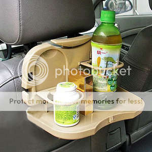 Crazy Auction Foldable Car Auto Food Meal Drink Tray Desk Dining Table Water Cup Stand Holder