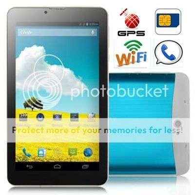Newest version !!! 7 Inch ANDROID 4.2 Tablet - Call Function - 3G - WIFI - Bluetooth - GPS ~ BLUE