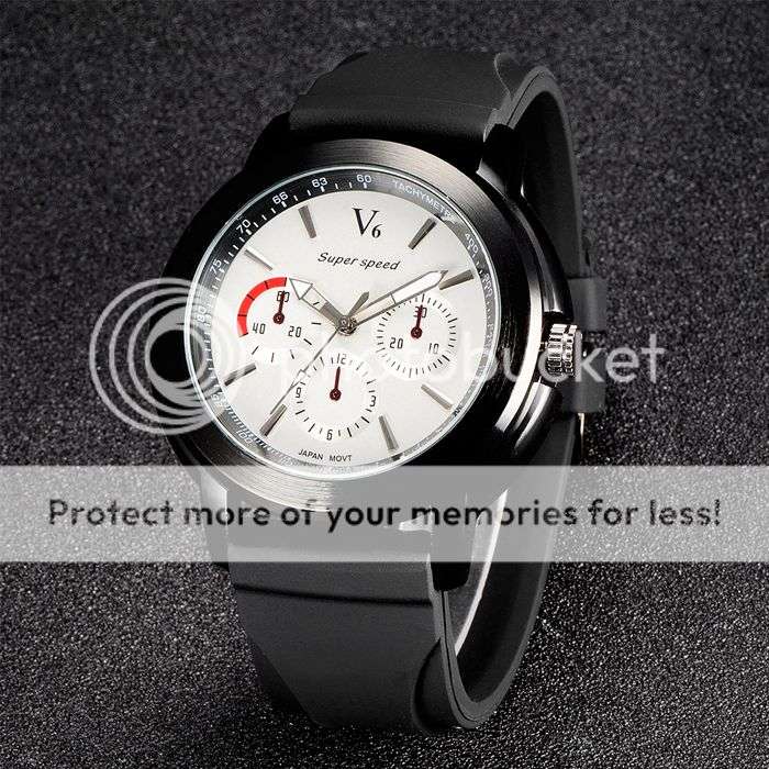 *LOCAL STOCK* Elegant Quartz Analog Fashion Mens V6 Sport Large Numbers Wrist watch
