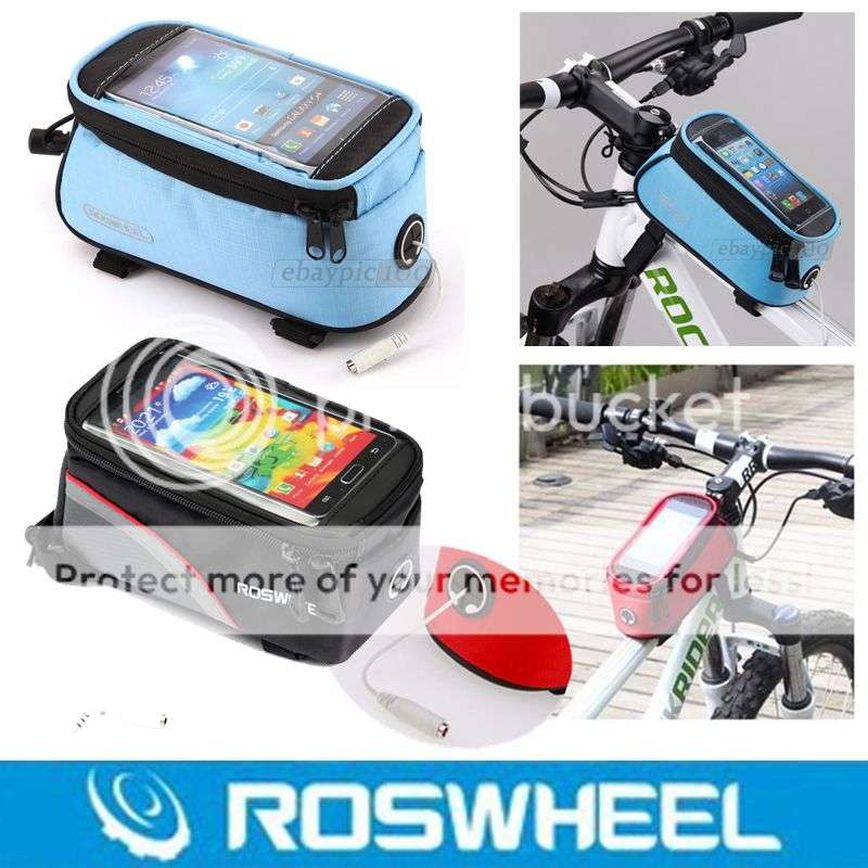*LOCAL STOCK* ROSWHEEL Cycling Bicycle Waterproof Frame Pannier Front 5.5" Cell Phone Tube Bag Case