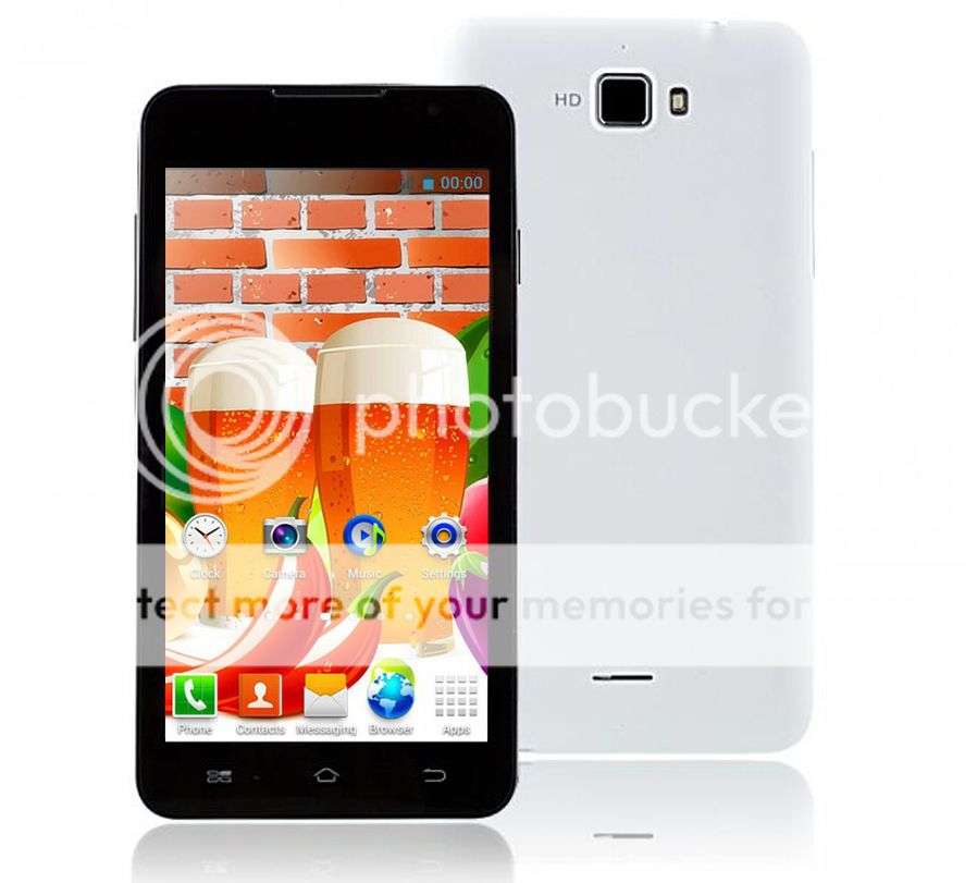 JIAKE F1W 5.0 Inch Android 4.2 Dual Core 1.2GHz 3G Smartphone Dual Cameras Bluetooth WIFI ~ WHITE