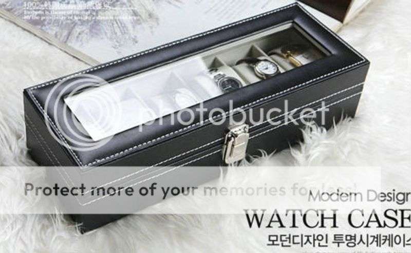 *LOCAL STOCK* Black 6 Grid PU Leather Watch Display Collection Case Box Jewelry Storage Organizer