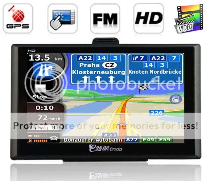 Amazing !!! 7 Inch HD GPS,Car Navigation with IGO RSA Map-4GB-E-book reader-MP4-WINCE OS