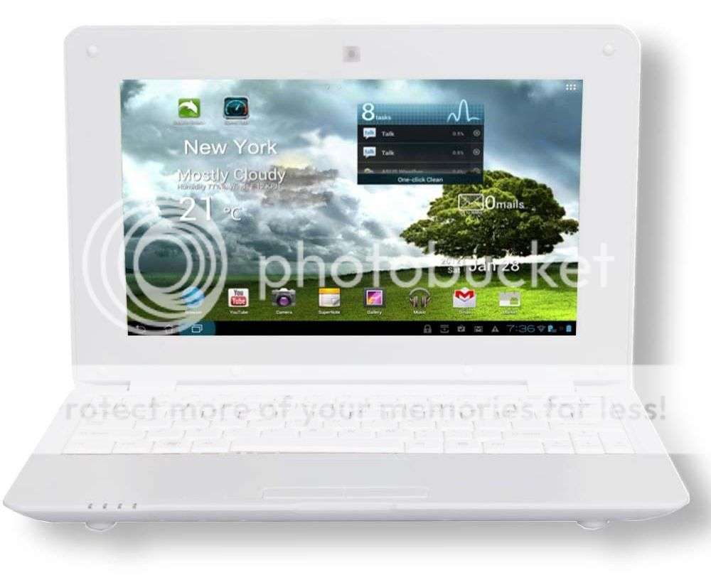 *LOCAL STOCK* 7 inch Android 4.0 Netbook Notebook VIA8850 1.5G Notebook HDMI ~ WIFI ~ 3G ~ WHITE