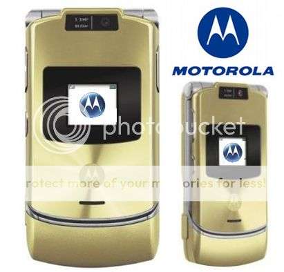 GENUINE Motorola RAZR V3XX,UNLOCKED Cellphone~Color Gold