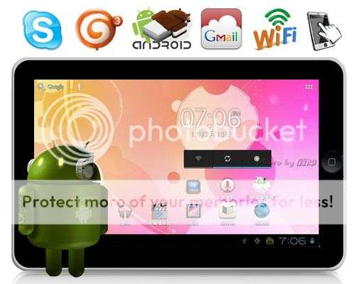 New Google Android 4.0 PAD with Camera~Tablet PC~ 3G~WIFI~LAN