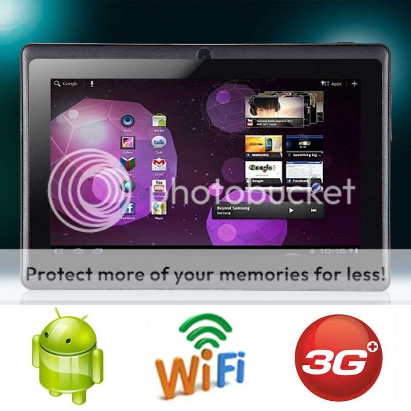 Dual Camera *BLACK* - 7 Inch Android 4.0 - 512MB RAM - 4GB built-in memory- 3G - WIFI