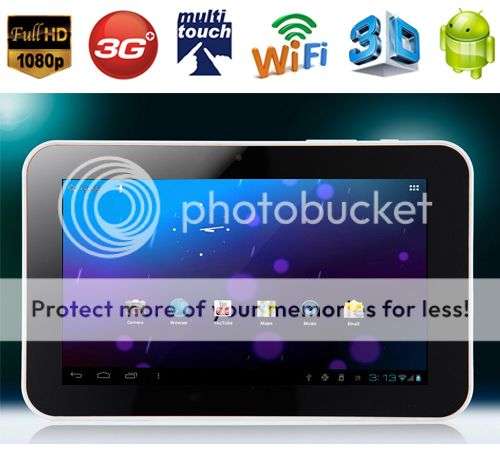 New Release !!! Slim Design 7 Inch Google Android 4.0 Tablet PC - 3G - WIFI~Color WHITE