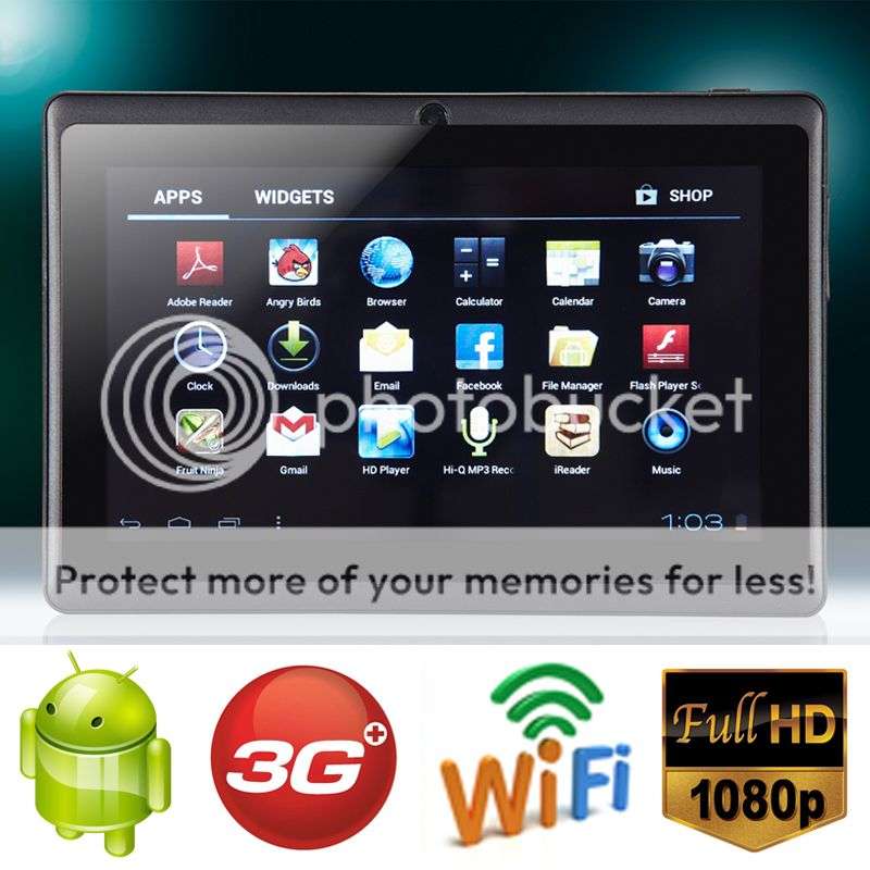 *LOCAL STOCK*BLACK* 7 Inch Android 4.0 Tablet PC-3G-WIFI-Capacitive