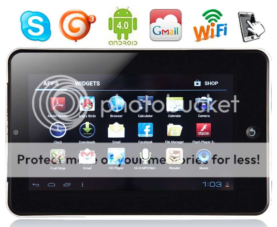 Crazy Wednesday *LOCAL STOCK* 7 Inch Google Android 4.0 Tablet PC-3G-WIFI - Skype -24Hr Delivery