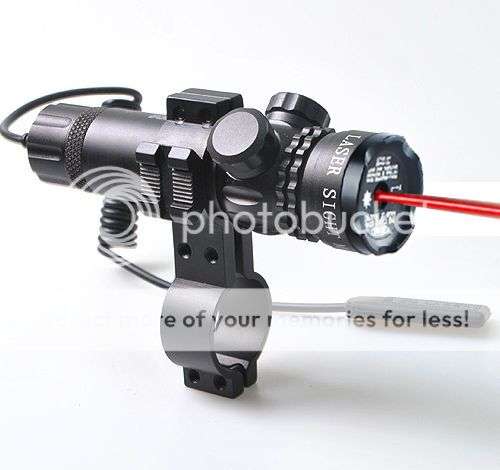 *LOCAL STOCK* Tactical Red Dot Laser Sight Outside Adjust Rifle Gun Scope 2 Rail Mounts In Box