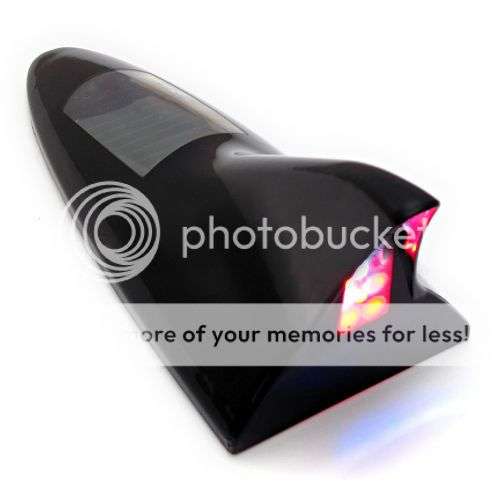 *LOCAL STOCK* New Solar LED Flashing Car Shark Fin Warning Anti-rear-end Tail Light 8 LED ~ BLACK