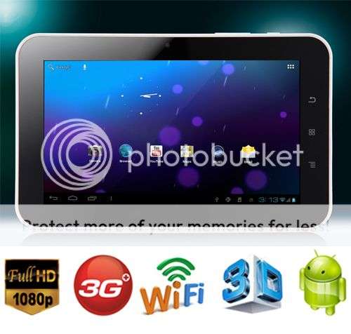 *LOCAL STOCK* New Arrival!!! 7 Inch Google Android 4.0 Tablet PC - 3G - WIFI - Skype -24Hr Delivery