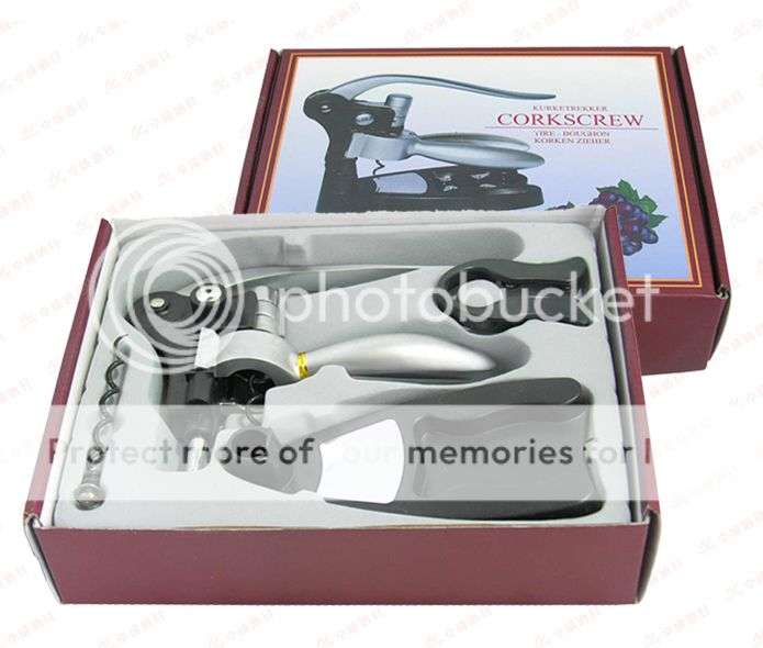 *LOCAL STOCK* Deluxe Rabbit Red Wine Opener Cork Bottle Tire Corkscrew Collar Pourer ~ Gift Box