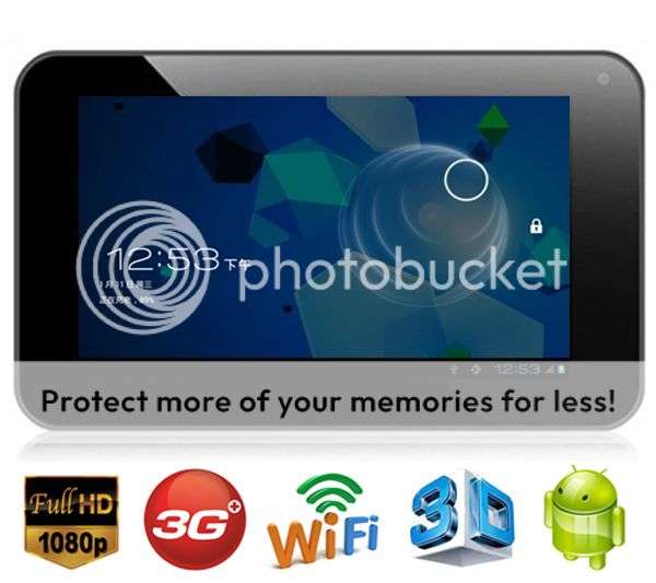 Capacitive *RED* 7 Inch Google Android 4.0 Tablet PC - 3G - WIFI