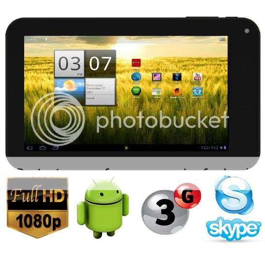 *LOCAL STOCK* Dual Camera *WHITE* 7 Inch Google Android 4.0 Tablet PC - 3G - WIFI - 24Hr Delivery