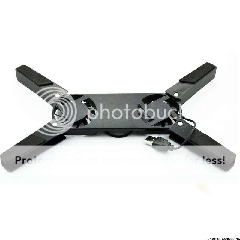 *LOCAL STOCK* USB Foldable Folding Cool Cooler Cooling Fan Pad w/ 2 Fan for Laptop Notebook