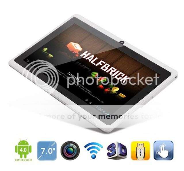 7 inch android Q88 tablet pc with Capacitive Screen  WIFI allwinner a13