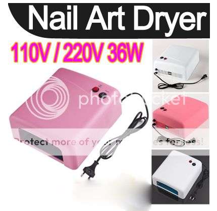 36W 110V 220V  Nail Art UV Lamp Salon Gel Curing Tube Light Dryer Machine
