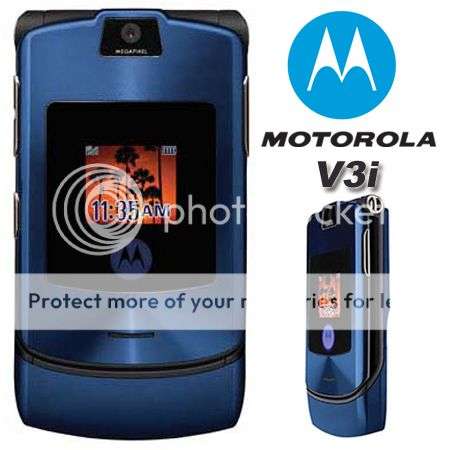Exclusive Color !!! GENUINE Motorola RAZR V3i ,UNLOCKED Cellphone~Color Dark Blue