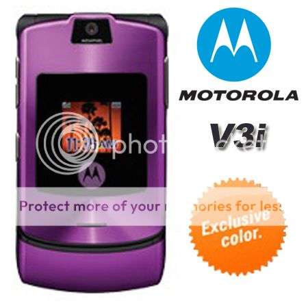 Exclusive Color !!! GENUINE Motorola RAZR V3i ,UNLOCKED Cellphone~Color Purple