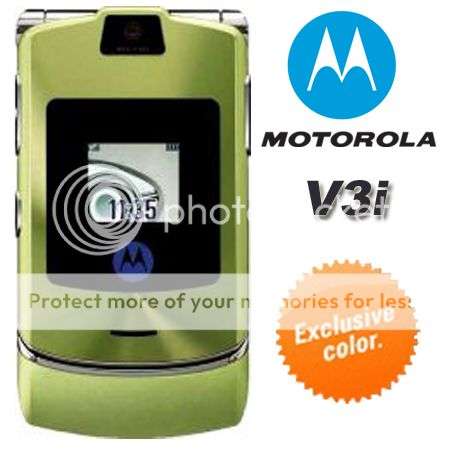 Exclusive Color !!! GENUINE Motorola RAZR V3i ,UNLOCKED Cellphone~Color Shallow Green