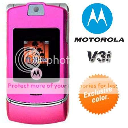 Exclusive Color !!! GENUINE Motorola RAZR V3i ,UNLOCKED Cellphone~Color Peachblow