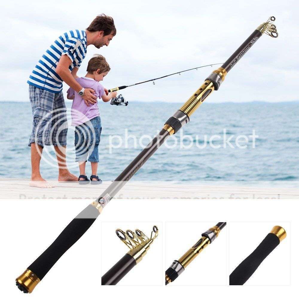*LOCAL STOCK* 2.1M Pro Portable Telescopic Fishing Rod Travel Spinning Fishing Pole Carbon