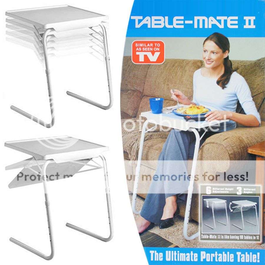 *LOCAL STOCK* TABLE MATE II NEW PORTABLE ADJUSTABLE FOLDING TABLE TV DINNER LAPTOP TRAY