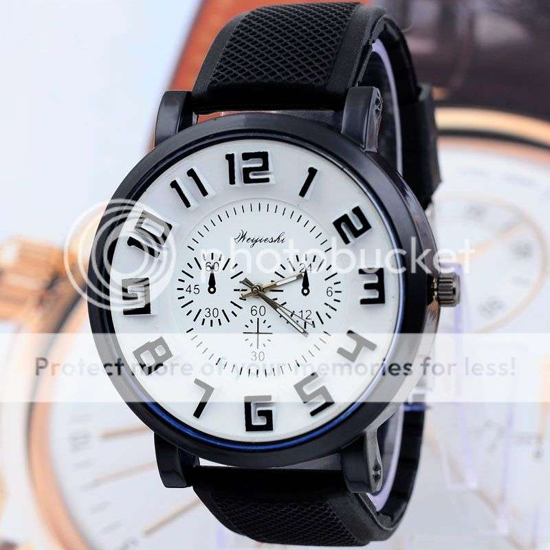 *LOCAL STOCK* Fashion Quartz Analog Mens Dress Sport Large Numbers Wrist watch