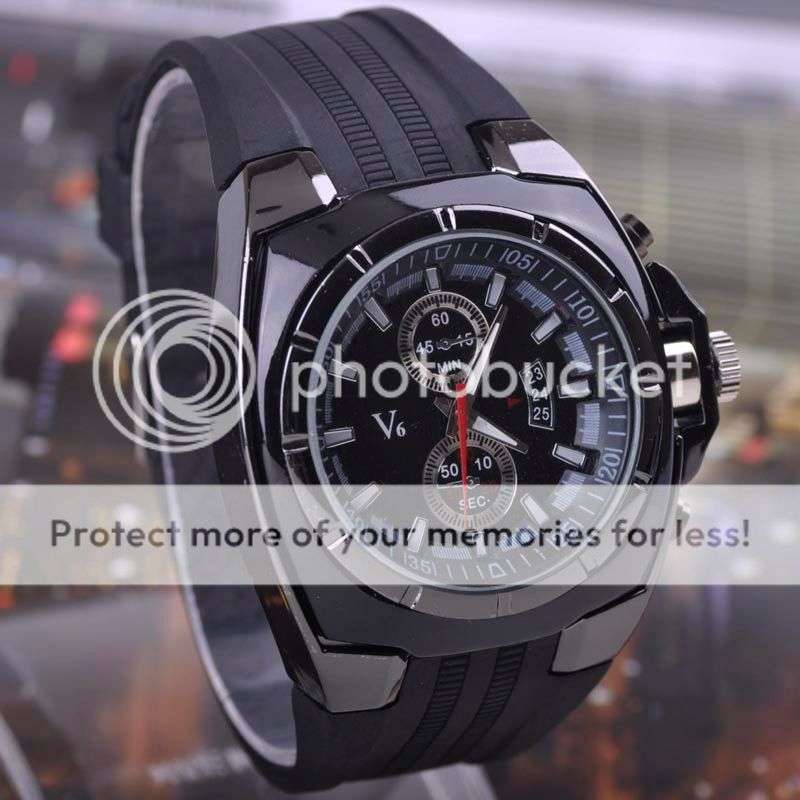 *LOCAL STOCK* Luxury Fashion Sport V6 Watch Men Leisure Fashion Tyre Style Watch