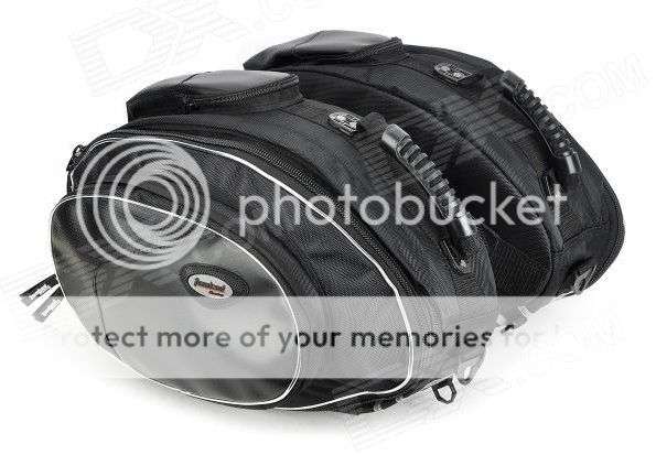 *LOCAL STOCK* LUXURY Genuine Tanked Rainproof Motorcycle Saddle Bag / Straps - A Pair