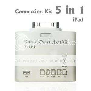 *LOCAL STOCK* 5 in1 Camera Connection Kit Card Reader USB SD TF MS MMC For Ipad1/2 - 24Hr Delivery