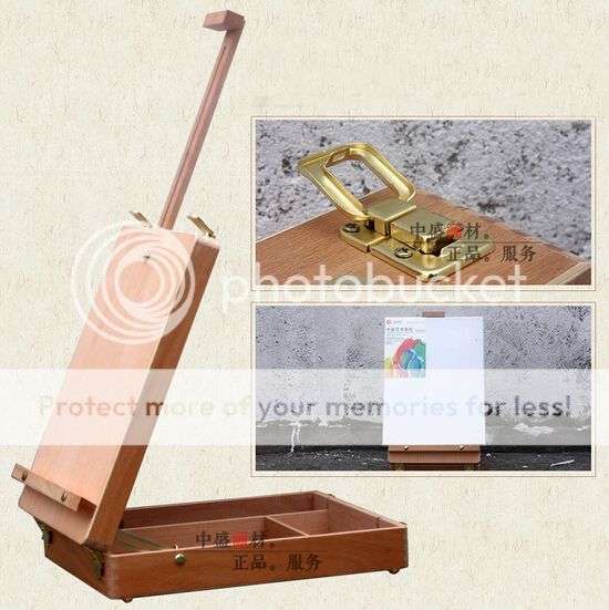 *LOCAL STOCK* High Quality Portable Beech Wooden Sketch Drawing Easel Box Painting Storage