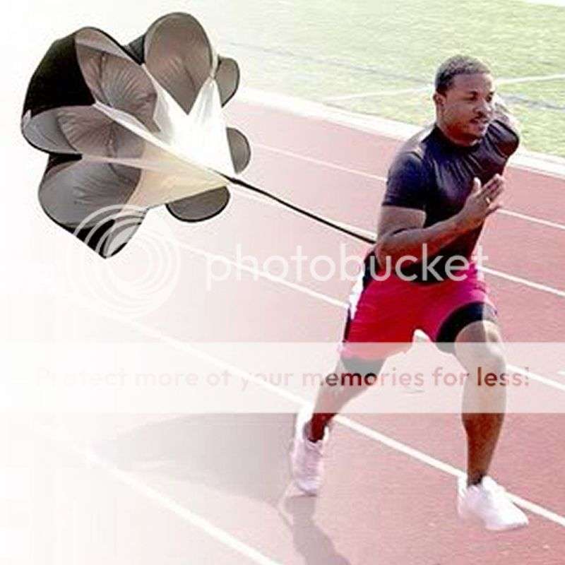 *LOCAL STOCK* 56" Speed Training Resistance Parachute Exercise Running Power Chute Black