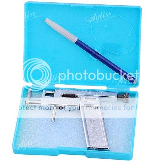 *LOCAL STOCK* New Professional Steel Ear Nose Navel Body Piercing Guns Mirror Pen Tool Kit Set