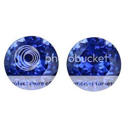 1.42CT STUNNING BRILLIANT ROUND PURPLE BLUE EARING PAIR TANZANITE