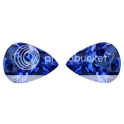 1.47CT SENSATIONAL PEAR CUT PURPLE BLUE PAIR TANZANITE