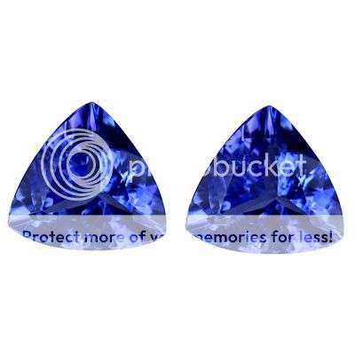 2.08CT~AAA~ PERFECT EARRING PAIR NATURAL TANZANITE BRILLIANT CUT