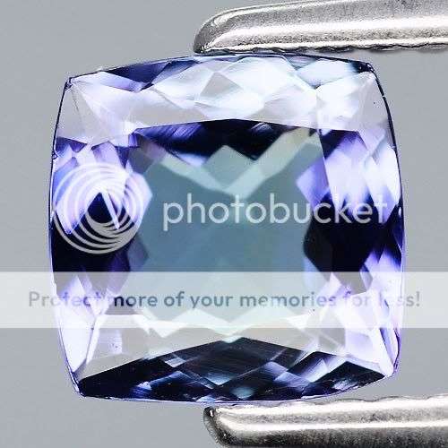 1.13ct- STUNNING RARE Cushion Cut Purple Blue TANZANITE