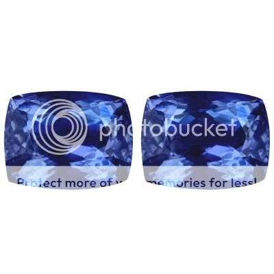 2.55Ct AAA PAIR OF PURPLE BLUE D'BLOCK TANZANITE