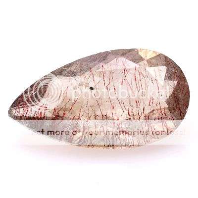 3.39Ct NATURAL TRANSPARENT RAIN OF PINK STRAWBERRY QUARTZ