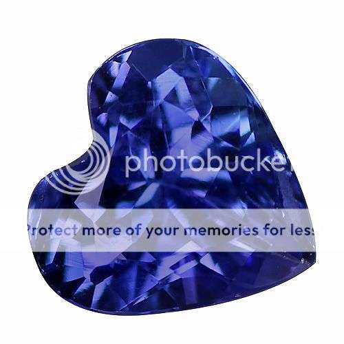 0.83Ct BEAUTIFUL BLUE LUSTER HEART CUT TANZANITE