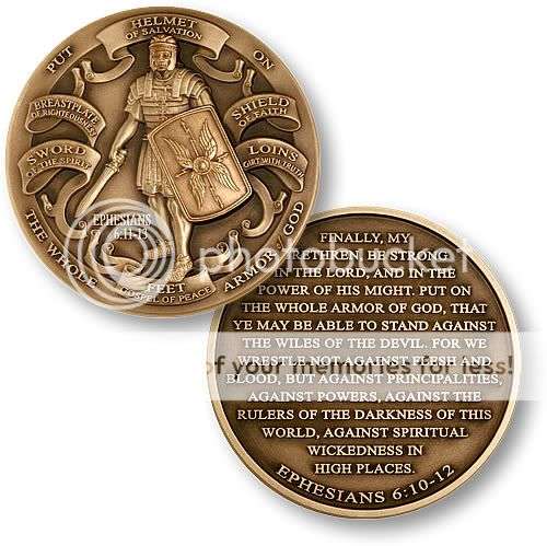 ARMOR OF GOD HIGH RELIEF CHALLENGE COIN