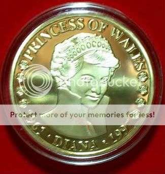 PRINCESS OF WALES GOLD PLATED COIN